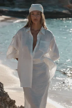 Monday Swimwear Fontelina Linen Skirt - White