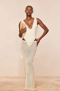 Monday Swimwear Fontelina Midi Skirt - Shiny Treble Knit