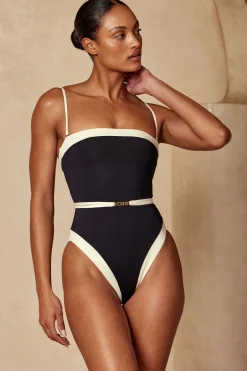 Monday Swimwear Miami One Piece - Black/Ivory
