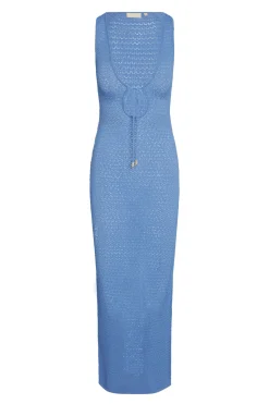 Monday Swimwear Monte Carlo Tie Dress - Azure Lace Crochet