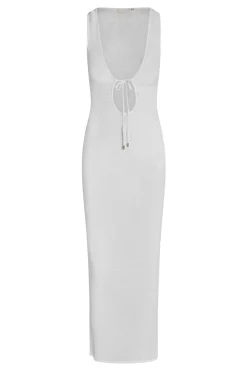 Monday Swimwear Monte Carlo Tie Dress - White Lace Crochet