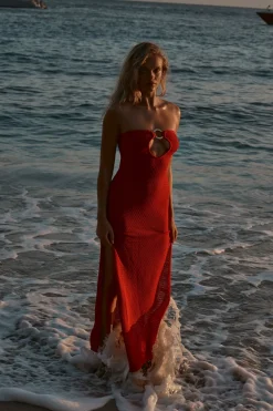 Monday Swimwear Montego Bandeau Dress - Lace Crochet