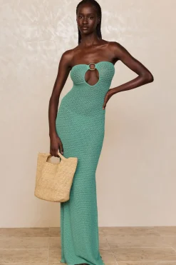 Monday Swimwear Montego Bandeau Dress - Pond Lace Crochet