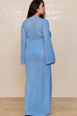 Monday Swimwear Montego Dress - Azure Lace Crochet