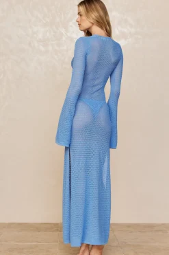 Monday Swimwear Montego Dress - Azure Lace Crochet