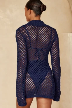 Monday Swimwear Newport Dress - Midnight Crochet