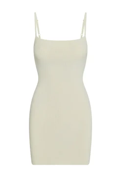 Monday Swimwear Provence Mini Dress - Ivory Knit Rib