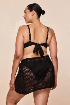 Monday Swimwear Santa Marta Sarong - Black Petit Crochet