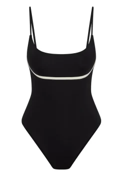 Monday Swimwear Sausalito One Piece - Black/Ivory