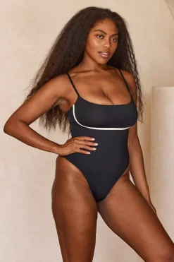 Monday Swimwear Sausalito One Piece - Black/Ivory